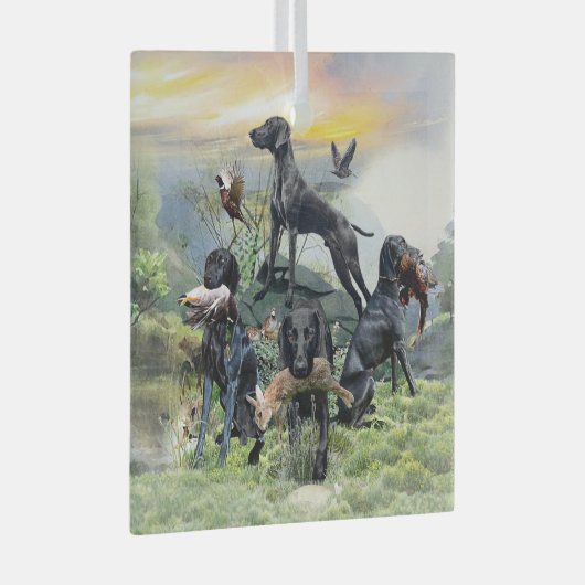 Kurzzeiger Ornament Aus Glas (Vorderseite Rechts)