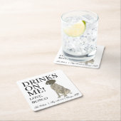 Kurzzeitblutung von Leber und Weiß Rechteckiger Pappuntersetzer (Vor Ort)