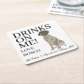 Kurzzeitblutung von Leber und Weiß Rechteckiger Pappuntersetzer (angewinkelt)