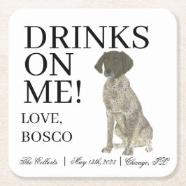 Kurzzeitblutung von Leber und Weiß Rechteckiger Pappuntersetzer