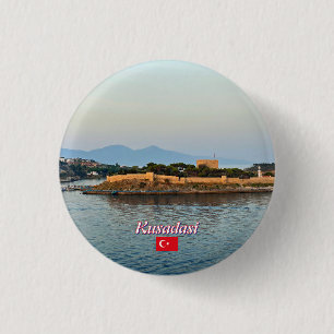 Kusadasi-Küste in der Türkei Button