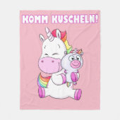 Kuschel Einhorn Decke (Vorderseite)