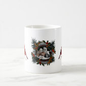 Kuschel-Kardinal-Vögel Strickhut Weihnachtsbaum Kaffeetasse (Mittel)