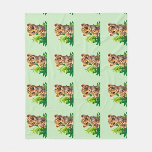 Kuschel-Leoparden-Fleece-Decke Fleecedecke (Vorderseite)