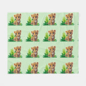 Kuschel-Leoparden-Fleece-Decke Fleecedecke (Vorderseite (Horizontal))