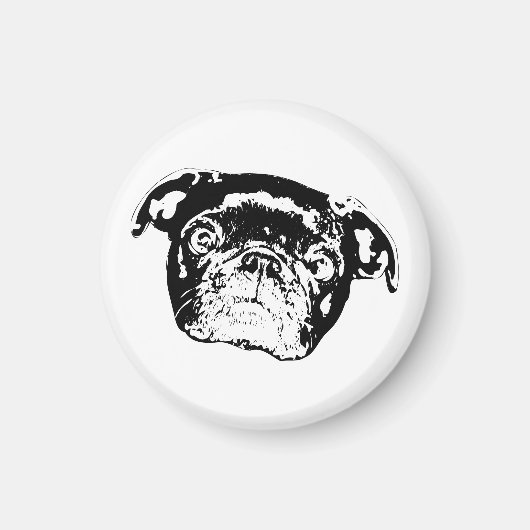 Kuschel-Mops-Heimschmuck Magnet (Vorne)