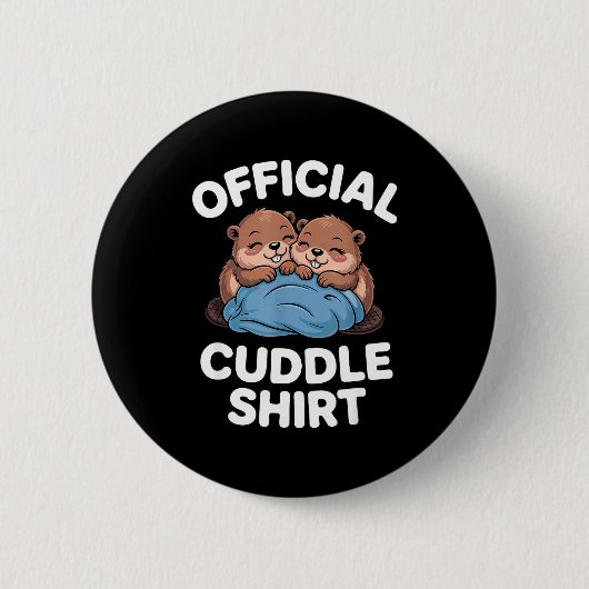 Kuschel-Shirt Süße Biber Kuscheln Button (Vorderseite)