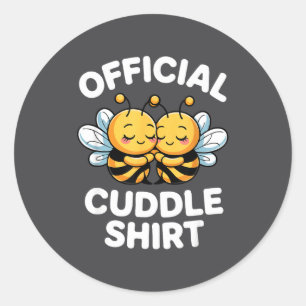 Kuschel-Shirt Süße Bienen Lustiges Cozy-Paar Runder Aufkleber