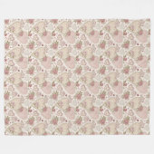 Kuscheldecke Blush Pink Liebe & Rosen zum Valentin Fleecedecke (Vorderseite (Horizontal))