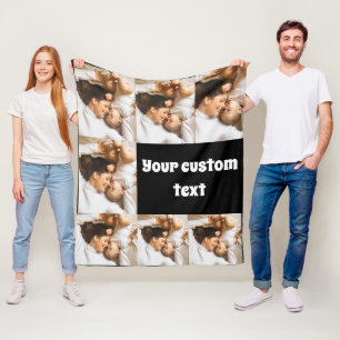 Kuscheldecke mit eigenem Foto – Personalisiertes B Fleecedecke