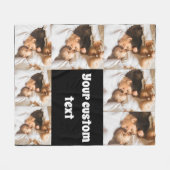 Kuscheldecke mit eigenem Foto – Personalisiertes B Fleecedecke (Vorderseite (Horizontal))