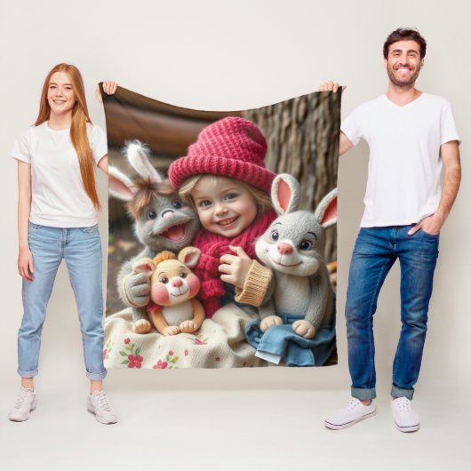 Kuschelfreunde im Herbstzauber Fleecedecke (Beispiel)