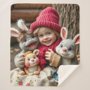 Kuschelfreunde im Herbstzauber Sherpadecke