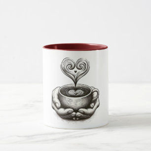 ☕ Kuschelhände- und Herz-Tasse ☕ Tasse
