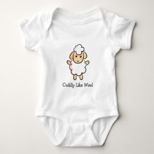 Kuschelig wie Wolle, süße Schafe für Baby Mädchen Strampler