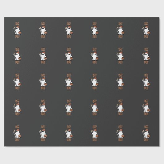 Kuscheliger Halloween Geist Kamera Geschenkpapier (Flach)