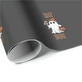 Kuscheliger Halloween Geist Kamera Geschenkpapier (Rolleneckpunkt)