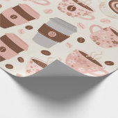 Kuscheliges Kaffeetassen-Muster (10) Geschenkpapier (Ecke)