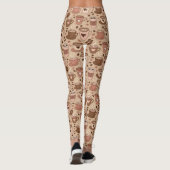 Kuscheliges Kaffeetassen-Muster (1) Leggings (Rückseite)