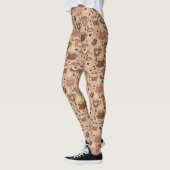 Kuscheliges Kaffeetassen-Muster (1) Leggings (Links)