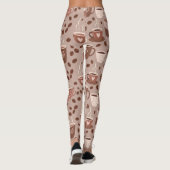 Kuscheliges Kaffeetassen-Muster (4) Leggings (Rückseite)