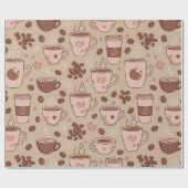 Kuscheliges Kaffeetassen-Muster (7) Geschenkpapier (Flach)