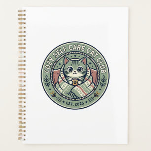 Kuscheliges Selbstpflege-Katze-Katzen-Grafik-T-Shi Planer