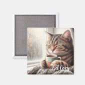 Kuschelkatze Magnet (Vorderseite/Rückseite)