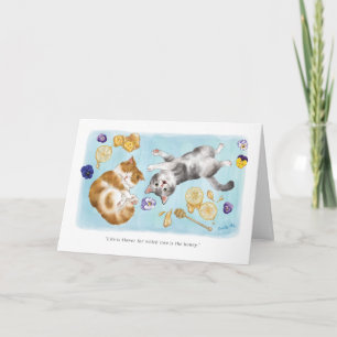 Kuschelkatze Valentinstag Karte