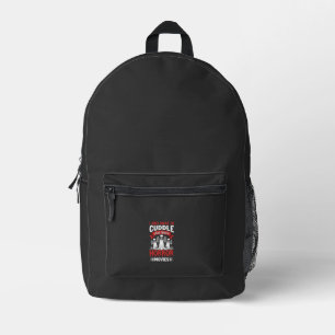 Kuscheln und Horrorfilme anschauen Skelett Hallowe Bedruckter Rucksack