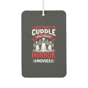 Kuscheln und Horrorfilme schauen Skelett Halloween Autolufterfrischer