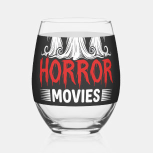 Kuscheln und Horrorfilme schauen Skelett Halloween Weinglas Ohne Stiel