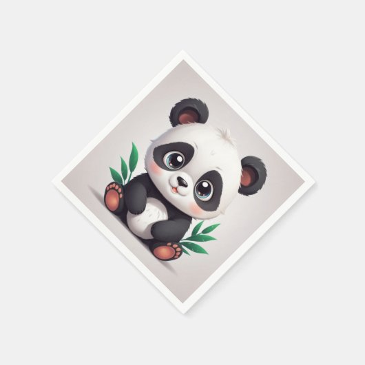 Kuschelpanda-Servietten Serviette (Ecke)