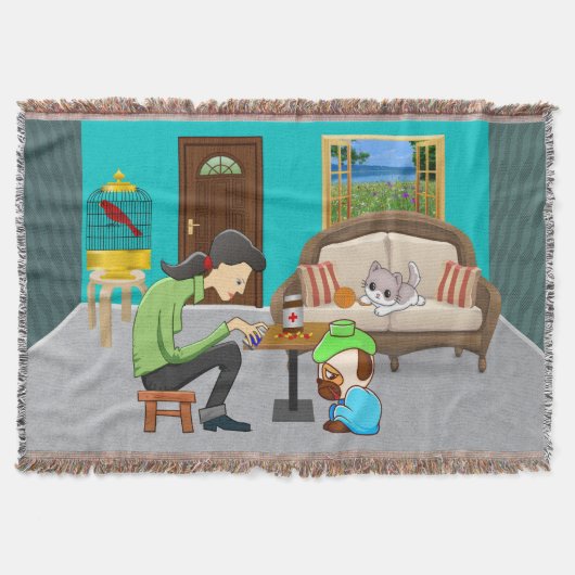 Kuschelpfoten Decke (Vorderseite)