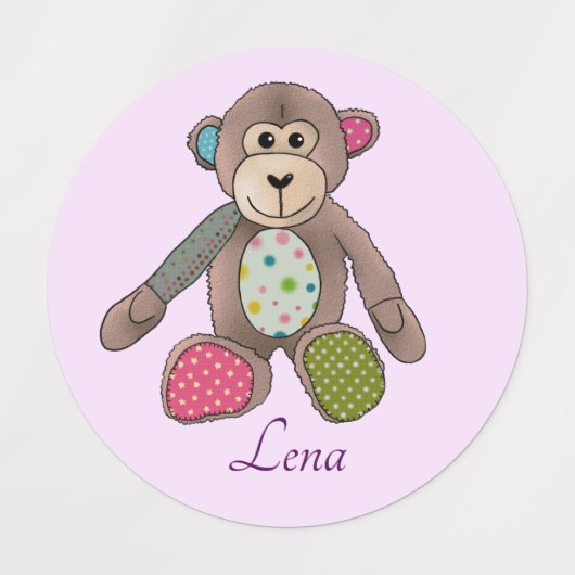 Kuscheltiere Kunterbunt Etiketten (Design 1)