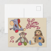 Kuscheltiere Postkarte (Vorne/Hinten)