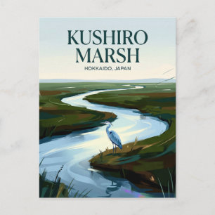 Kushiro-Feuchtgebiet-Nationalpark Japan Postkarte