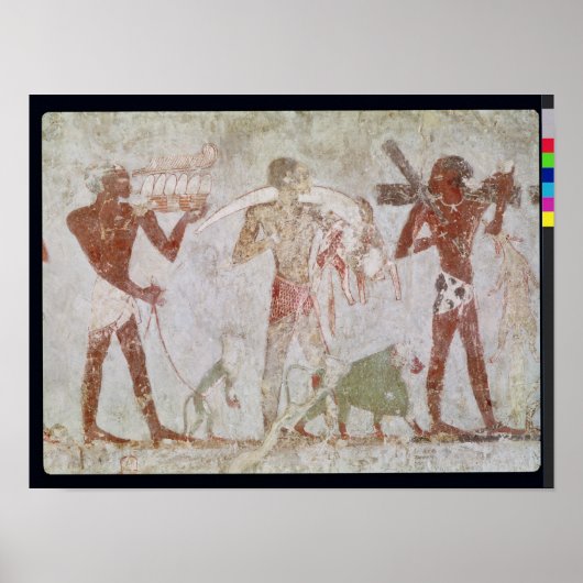 Kushites, die Tributes aus Gold tragen Poster (Vorne)