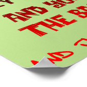 Kuss auf das Neck-Funny-Poster-Zeichen Poster (Ecke)