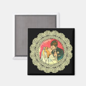 Kuss auf der Hochzeit Magnet (Vorderseite/Rückseite)