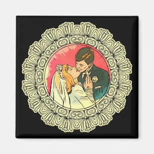 Kuss auf der Hochzeit Magnet