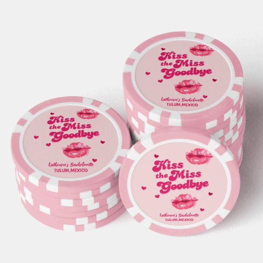 Küss auf der Jungfrau-Bachelorettenreise Pokerchips (Stapel)