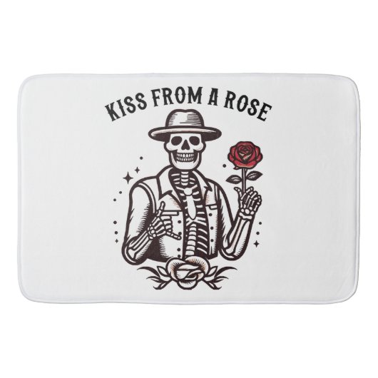 Kuss aus einer Rose Badematte (Vorderseite)