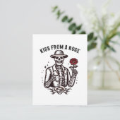 Kuss aus einer Rose Begleitkarte (Stehend Vorderseite)