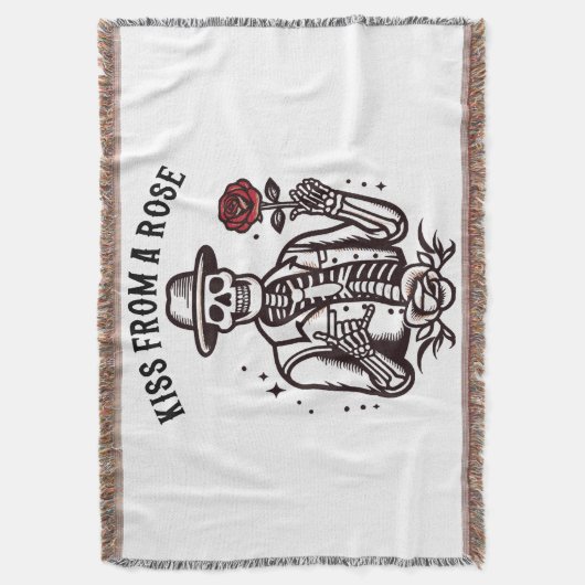 Kuss aus einer Rose Decke (Vorderseite Vertikal)