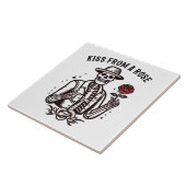 Kuss aus einer Rose Fliese (Seite)