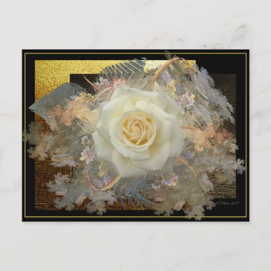 Kuss aus einer Rose Postkarte (Vorderseite)