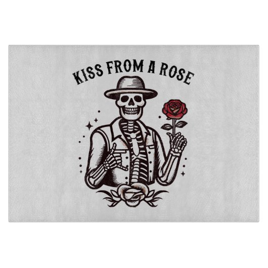 Kuss aus einer Rose Schneidebrett (Vorderseite)