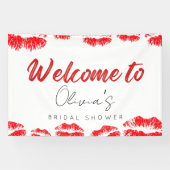 Küss Begrüßungsschild für das Brautparty auf Absch Banner (Horizontal)