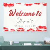 Küss Begrüßungsschild für das Brautparty auf Absch Banner (Messe)